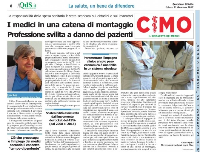 CIMO & QDS DEL 21 GENNAIO 2017 - www.cimosicilia.org