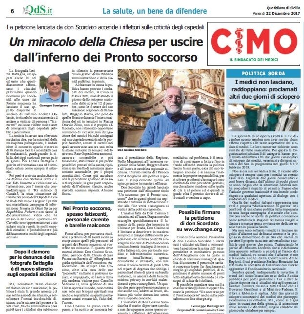 CIMO & QDS DEL 22 DICEMBRE 2017 - www.cimosicilia.org