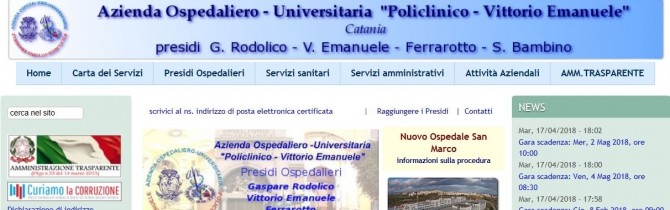 SITO WEB AOUP POLICLINICO CATANIA - www.cimosicilia.org