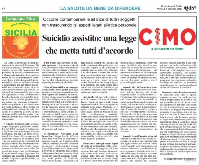 CIMO & QDS DEL 4 OTTOBRE 2019 - www.cimosicilia.org