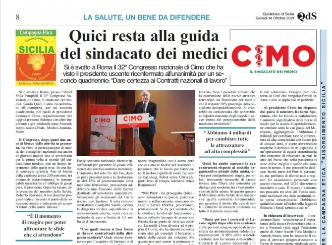 CIMO & QDS DEL 14 OTTOBRE 2021 - www.cimosicilia.org