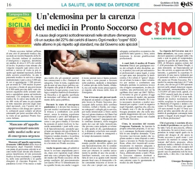 CIMO & QDS DEL 18 NOVEMBRE 2021 - www.cimosicilia.org